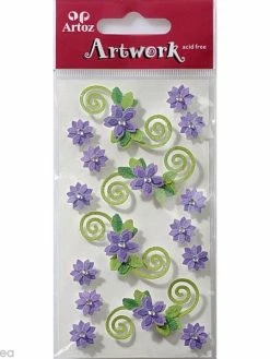 Artoz Sticker 3D - Fleurs Lilas X 16