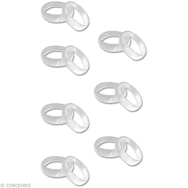 Rico Design Sticker 3D Mariage - Alliance Argentées X 7 1 Rico Design Sticker 3D Mariage - Alliance Argentées X 7