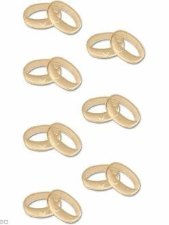Rico Design Sticker 3D Mariage - Alliances Dorées X 7