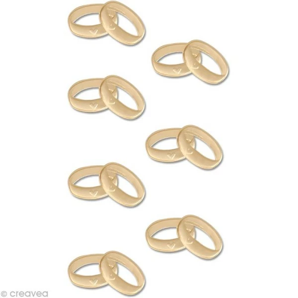 Rico Design Sticker 3D Mariage - Alliances Dorées X 7 1 Rico Design Sticker 3D Mariage - Alliances Dorées X 7