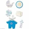 Rico Design Sticker 3D Naissance - Naissance Bleu X 6