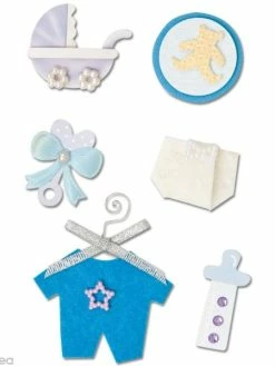 Rico Design Sticker 3D Naissance - Naissance Bleu X 6
