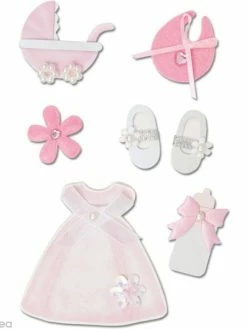 Rico Design Sticker 3D Naissance - Naissance Rose X 7