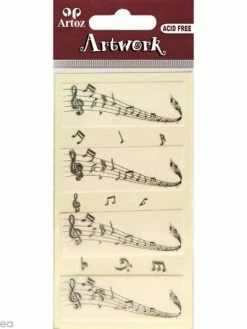 Artoz Sticker 3D - Note De Musique X 4