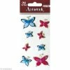 Artoz Sticker 3D - Papillons Roses Et Bleus X 8