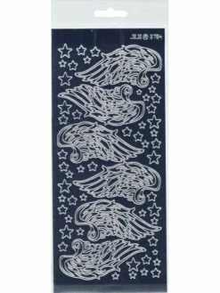 Le Suh Sticker Ailes D'ange Argent Miroir