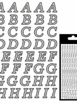 Le Suh Sticker Alphabet Majuscule Italique Argent