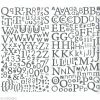 Artemio Sticker Alphabet Scrapbooking Argent Pailleté X 300