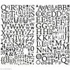 Artemio Sticker Alphabet Scrapbooking Noir Pailleté X 300