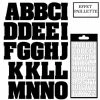 Geca Diffusion Sticker Alphabet XL Noir Pailletté