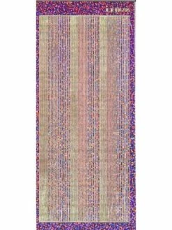 Geca Diffusion Sticker Bordure Lignes Fines Droites Rose Pailleté