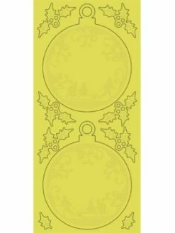 Geca Diffusion Sticker Boule De Noël Or