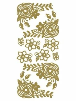 Le Suh Sticker Coins Fleurs Or