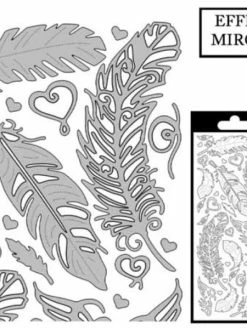 Le Suh Sticker Plume Argent Effet Miroir