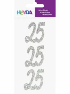 Heyda Sticker Textile "Nombre 25" - Argenté