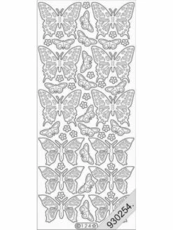 Le Suh Stickers - 0124 - Papillon - Argent