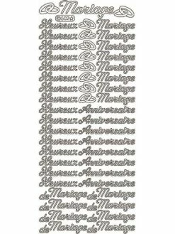Le Suh Stickers - 0502 - Anniversaire De Mariage - Or