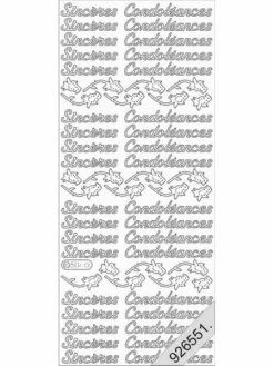 Le Suh Stickers - 0504 - Sinceres Condoleances - Or