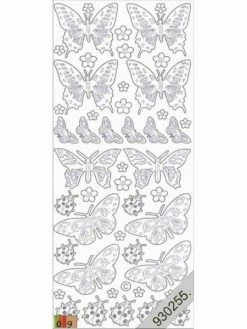Le Suh Stickers - 0818 - Papillon - Argent