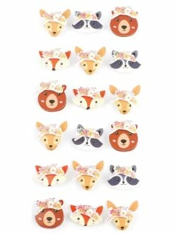 Graine Créative Stickers 3D - Animaux De La Forêt - 18 Pcs