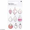 Rico Design Stickers 3D Décorations De Noël - Pastels - 9 Pcs