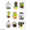 Rayher Stickers 3D En Papier - Cactus - 9 Autocollants
