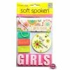 SOFT SPOKEN Stickers 3D Fille Girl 19,5 X 11,5 Cm Scrapbooking Carterie Créative