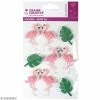 Graine Créative Stickers 3D - Flamant Rose - 9 Autocollants