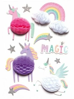 Graine Créative Stickers 3D - Licorne - 10 Pcs