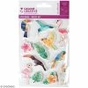 Graine Créative Stickers 3D - Oiseau Tropical - 12 Autocollants