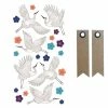 AUCUNE Stickers 3D Puffies Grues + 20 étiquettes Kraft Fanion