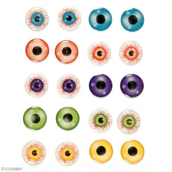 Creativ Company Stickers 3D - Yeux D'Halloween - 20 Pcs 3 Creativ Company Stickers 3D - Yeux D'Halloween - 20 Pcs – Image 3