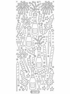 Le Suh Stickers - 7037 - La Fete - Glitter Argent