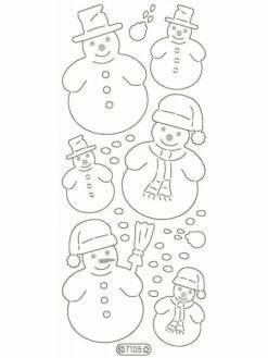 Le Suh Stickers - 7105 - Bonhomme Neige - Vert