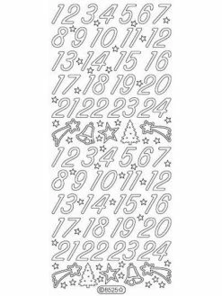 Le Suh Stickers - 8525 - Chiffres - Argent