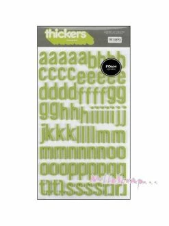 Stickers Alpahbets Mousse American Crafts Vert - 160 Lettres