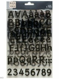 Draeger By Toga Stickers Alphabet Mousse 2 Cm - Noir - 165 Pcs