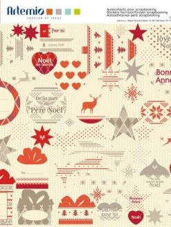 Stickers Artemio - Motifs Jacquard - 1 Planche - 30 X 30 Cm