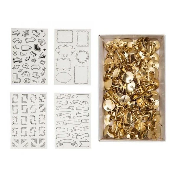 Youdoit Stickers Bulles & Flèches + 150 Punaises Dorées 1 Youdoit Stickers Bulles & Flèches + 150 Punaises Dorées