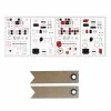 AUCUNE Stickers Bullet Journal 4 Planches Blanc, Rouge, Noir + 20 étiquettes Kraft Fanion
