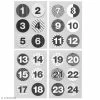 Rico Design Stickers Calendrier De L'avent Noir Et Blanc 28 Mm - 24 Pcs