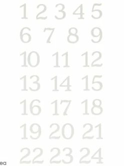 Stickers Chiffres De L'avent Artemio - Misty Winter - 24 Pcs