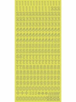 Geca Diffusion Stickers Chiffres Or