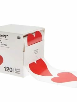 Rico Design Stickers - Coeur - Rouge - 5 Cm - 120 Pcs