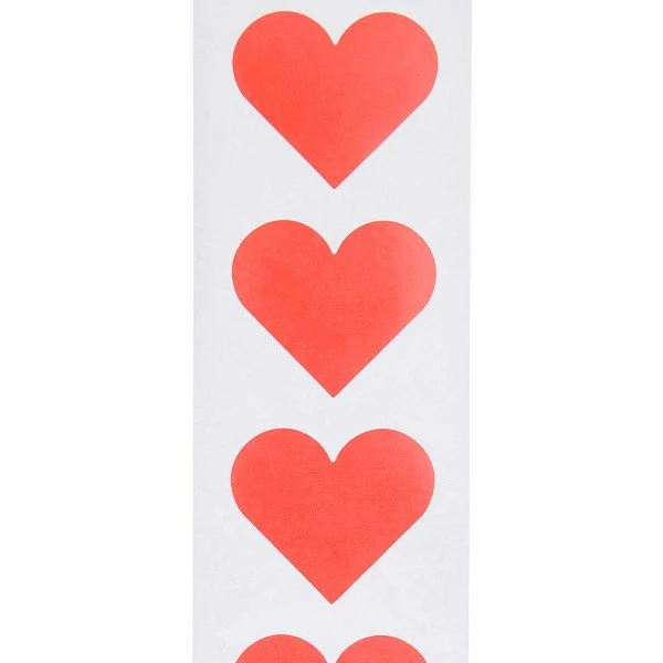 Rico Design Stickers - Coeur - Rouge Fluo - 5 Cm - 120 Pcs 3 Rico Design Stickers - Coeur - Rouge Fluo - 5 Cm - 120 Pcs – Image 3