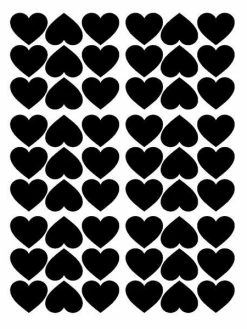 Youdoit Stickers Cœurs Repositionnables X 54 - Noir