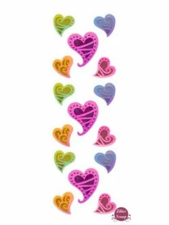 Stickers Coeurs Sandylion 16,5 X 5 Cm Scrapbooking