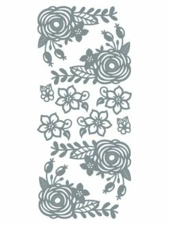 Le Suh Stickers Coins Fleurs Argent