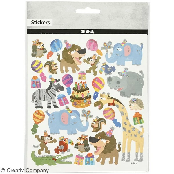 Creativ Company Stickers Creotime - Animaux Et Anniversaire - 28 Pcs Environ 2 Creativ Company Stickers Creotime - Animaux Et Anniversaire - 28 Pcs Environ – Image 2