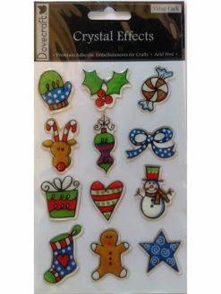 Dovecraft Stickers Crystal Effet Transparent Noël